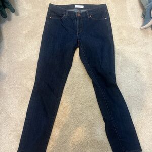 Loft womens navy blue skinny jeans 28/6